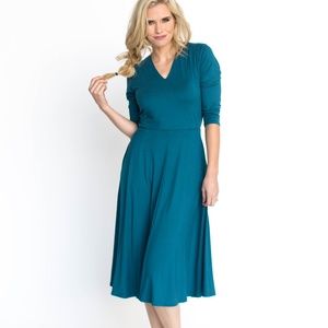 Agnes and Dora Teal Curie Dress